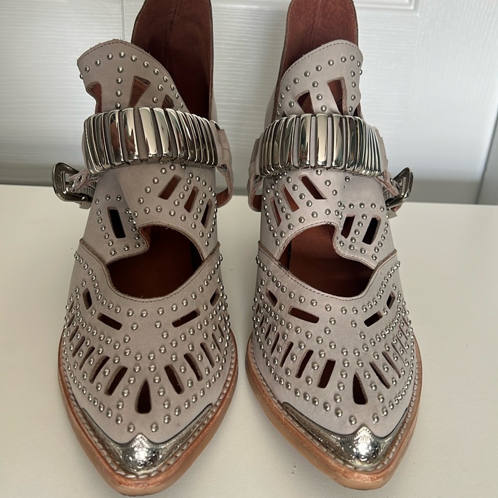Jeffrey Campbell calhoun Western style ankle boot heel - Picture 1 of 11